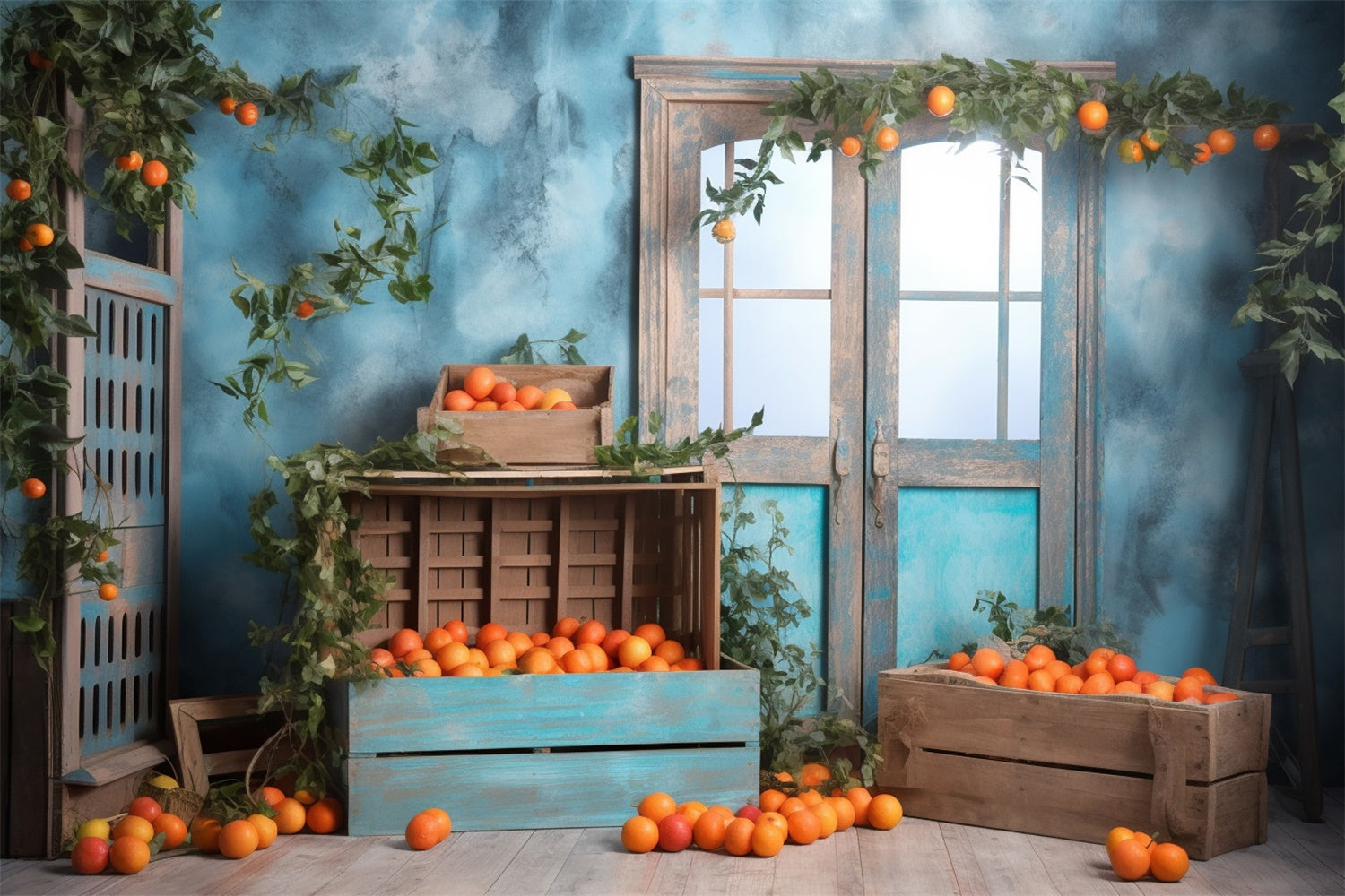 Herbst Orangen Zimmer Hintergrund für Fotografie BRP7-66