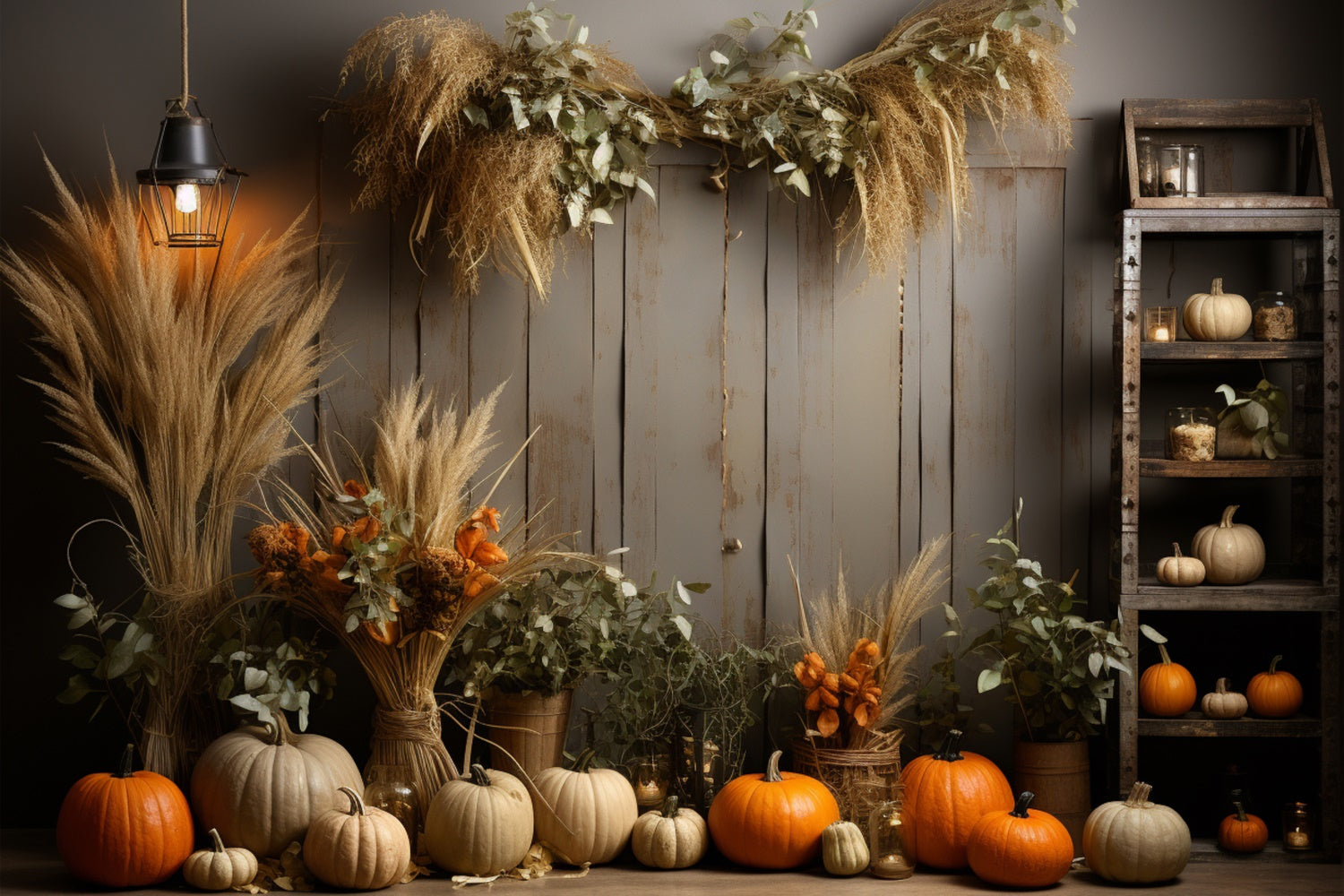 Herbstkürbis Wandhintergrund für Fotografie BRP7-67