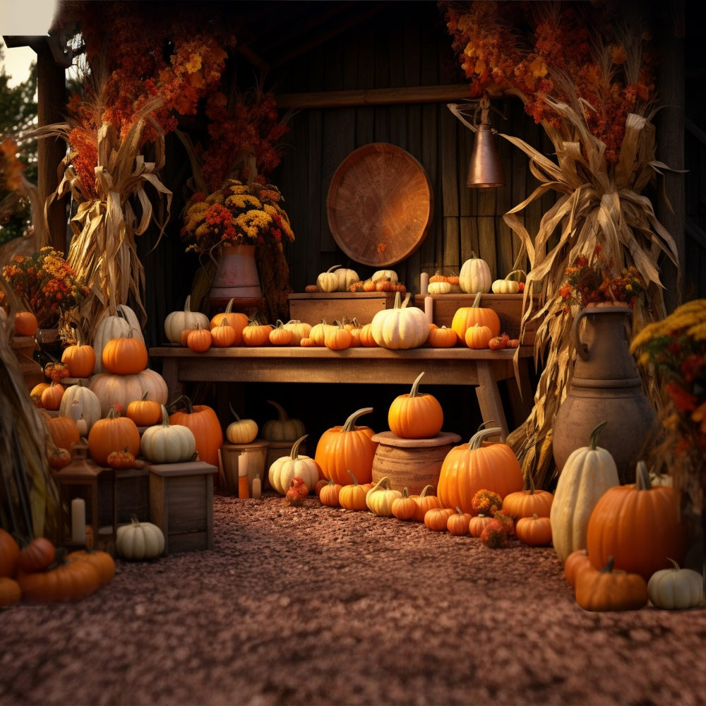 Herbst Kürbis Shop Hintergrund für Fotografie BRP7-74