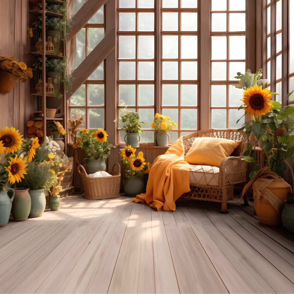 Herbst Sonnenblume Zimmer Hintergrund für Fotografie BRP7-76