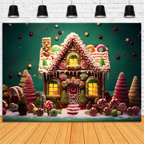 Weihnachten Sweet Candyland Haus Backdrop BRP8-125