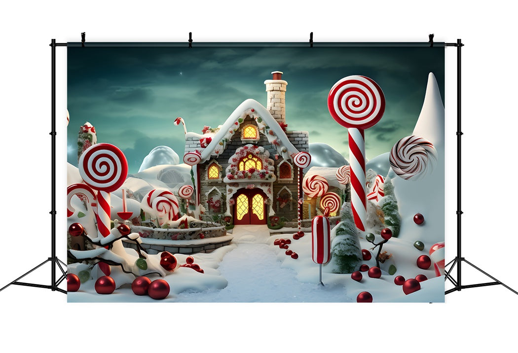 Weihnachten Lebkuchenhaus Candy Dreamland Kulisse BRP8-133