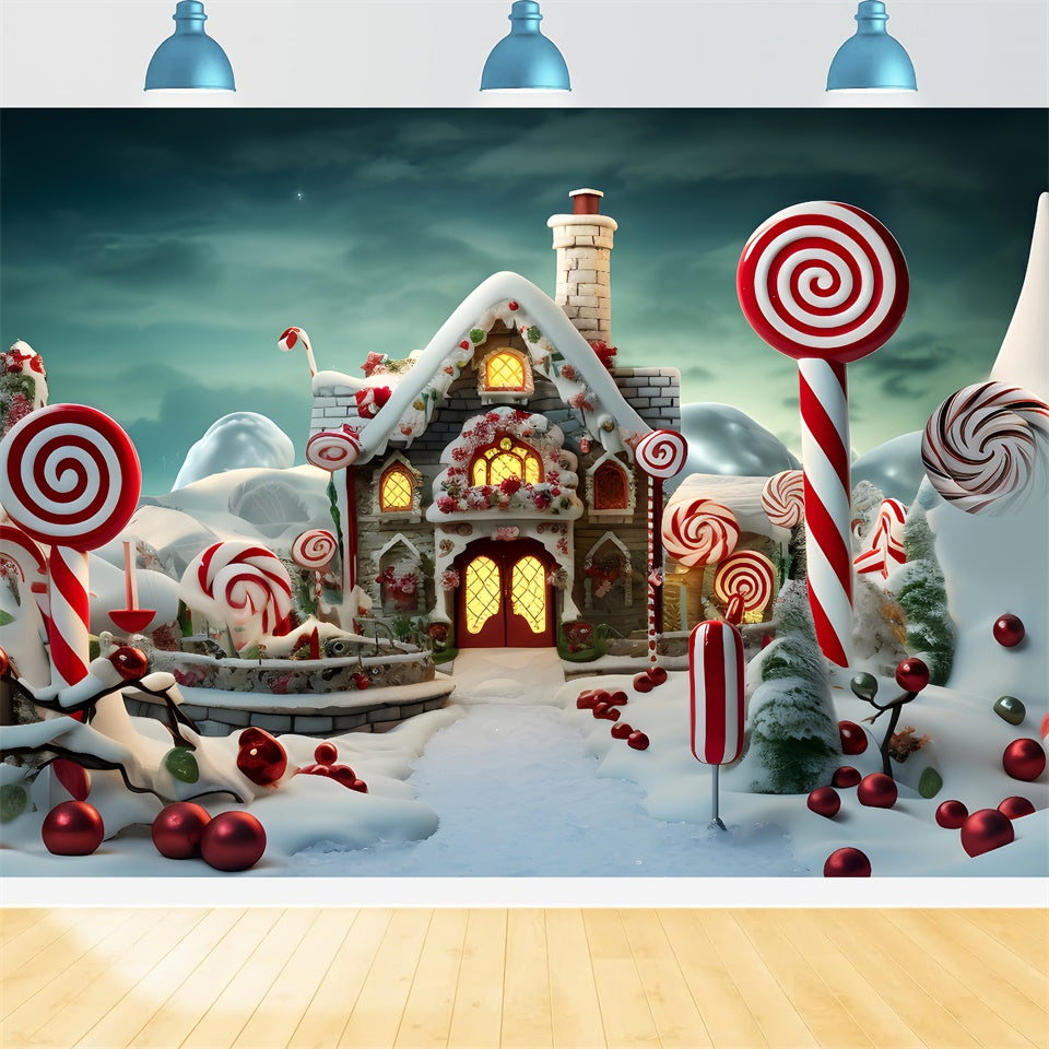 Weihnachten Lebkuchenhaus Candy Dreamland Kulisse BRP8-133