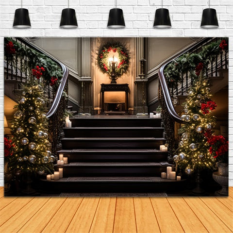 Weihnachts-Treppe mit eleganter Girlande BRP8-134