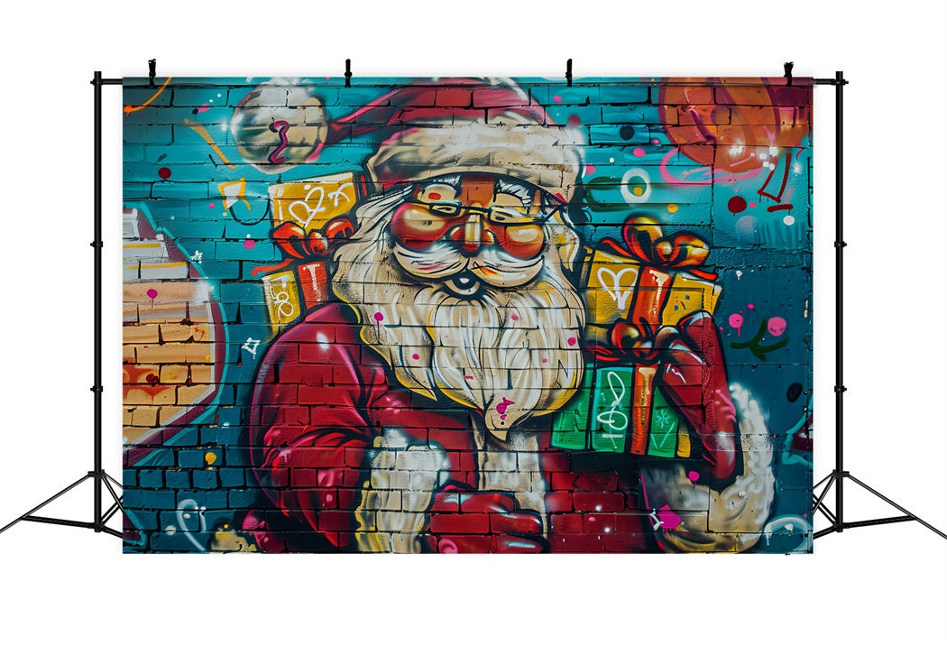 Weihnachtsmann Graffiti Weihnachtshintergrund BRP8-147