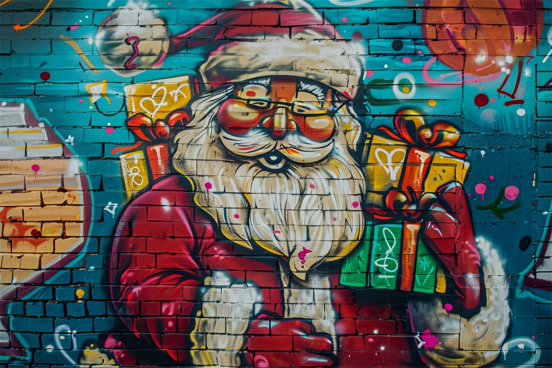 Weihnachtsmann Graffiti Weihnachtshintergrund BRP8-147