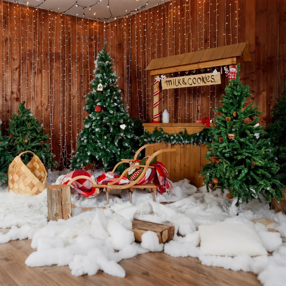 Gemütliche Hütte Weihnachtsmarkt Backdrop BRP8-155