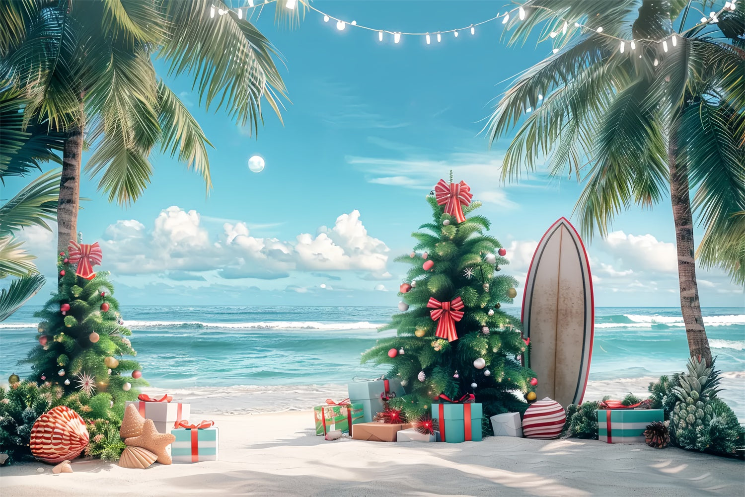 Tropische Weihnachten Strand Hintergrund BRP8-2