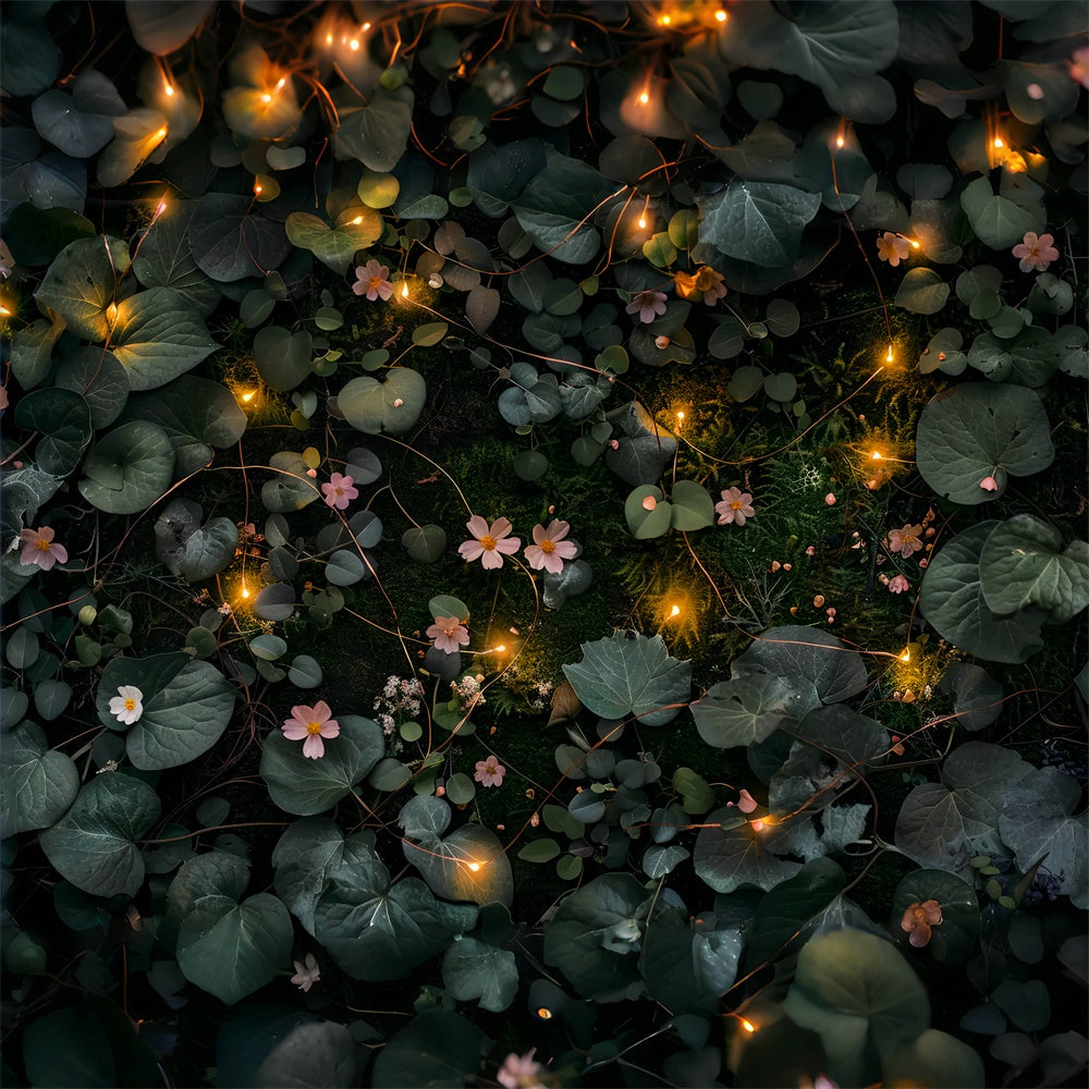 Blumenwiese mit glitzernden Lichtern Bodenhintergrund BRP8-285