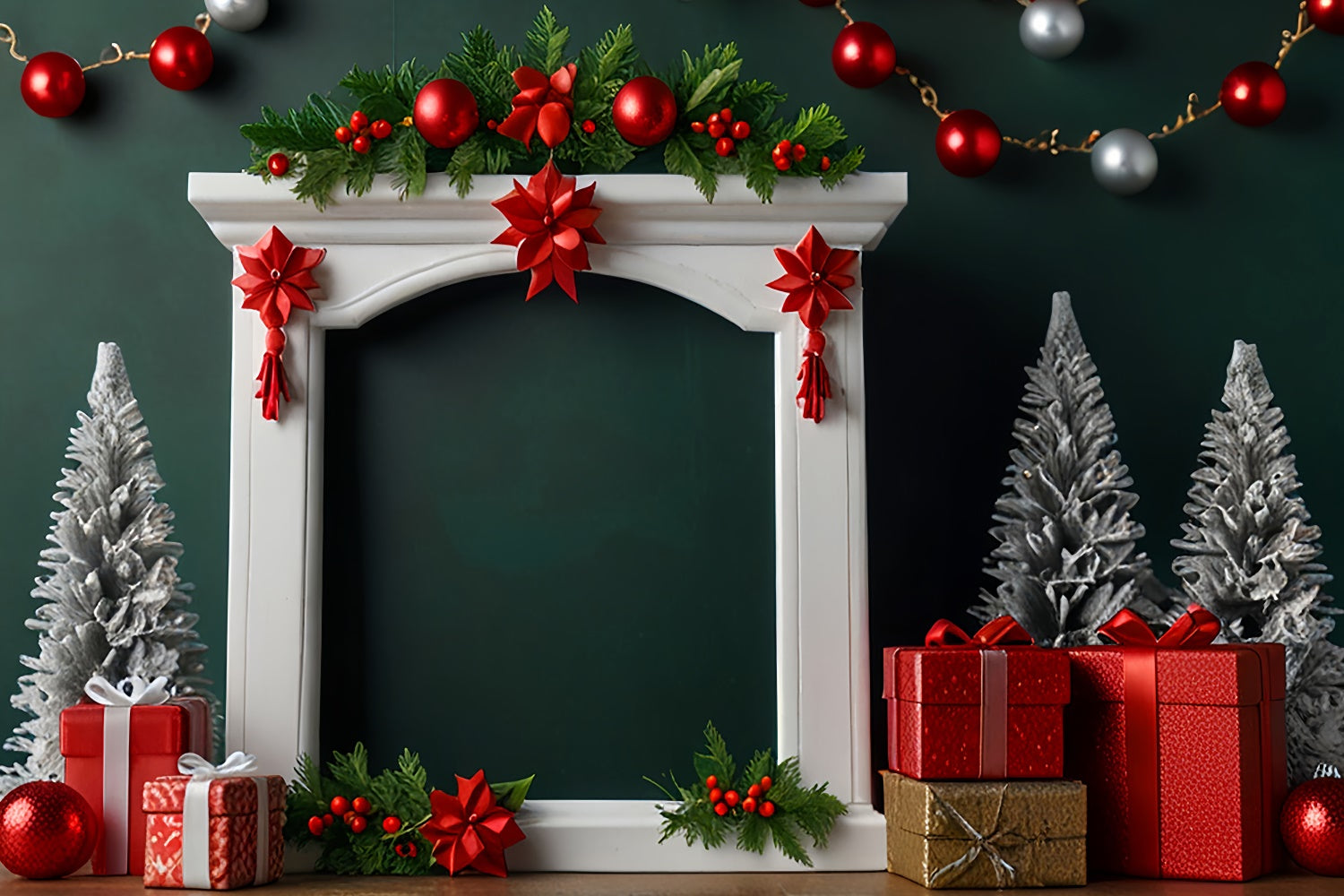 Roter Weihnachtsmantel mit Geschenken Hintergrund BRP8-296