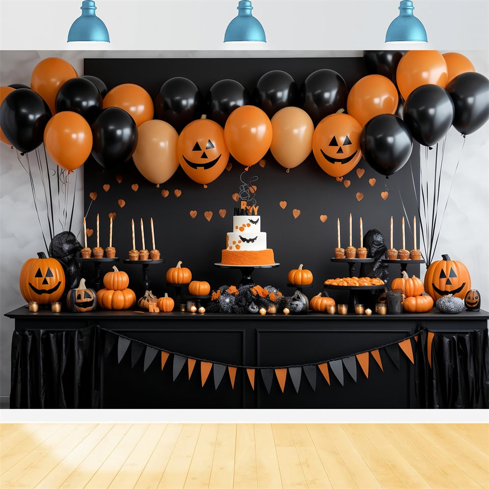 Gespenstische Luftballons Halloween Dessert-Tischkulisse BRP8-343