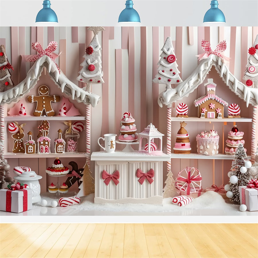 Weihnachten Rosa Lebkuchen Display Hintergrund BRP8-43