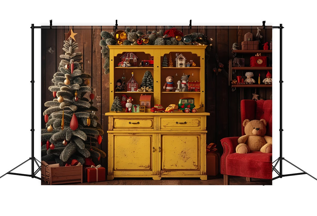 Weihnachten Vintage Spielzeug Display Hintergrund BRP8-7