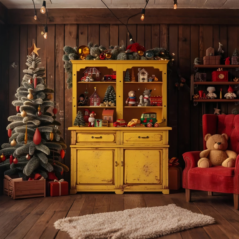 Weihnachten Vintage Spielzeug Display Hintergrund BRP8-7