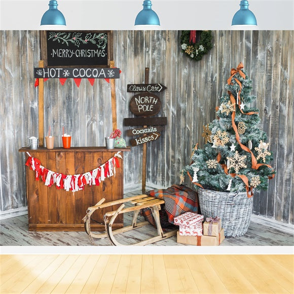 Weihnachts-Hot-Cocoa-Ecke Backdrop BRP8-84