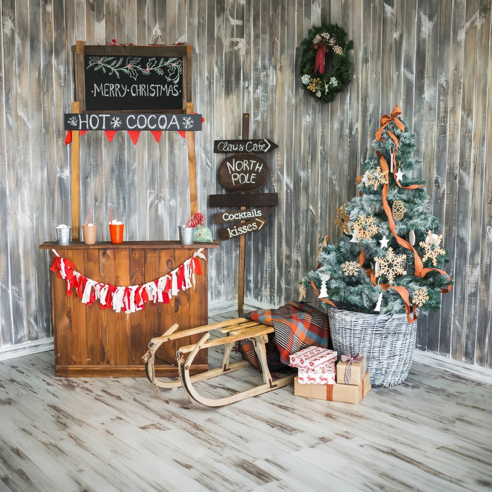 Weihnachts-Hot-Cocoa-Ecke Backdrop BRP8-84