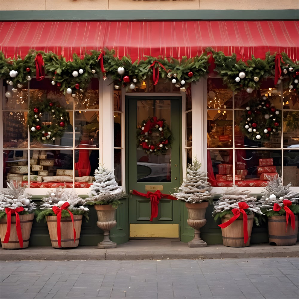 Weihnachten Festliche Straße Shop Hintergrund BRP8-90