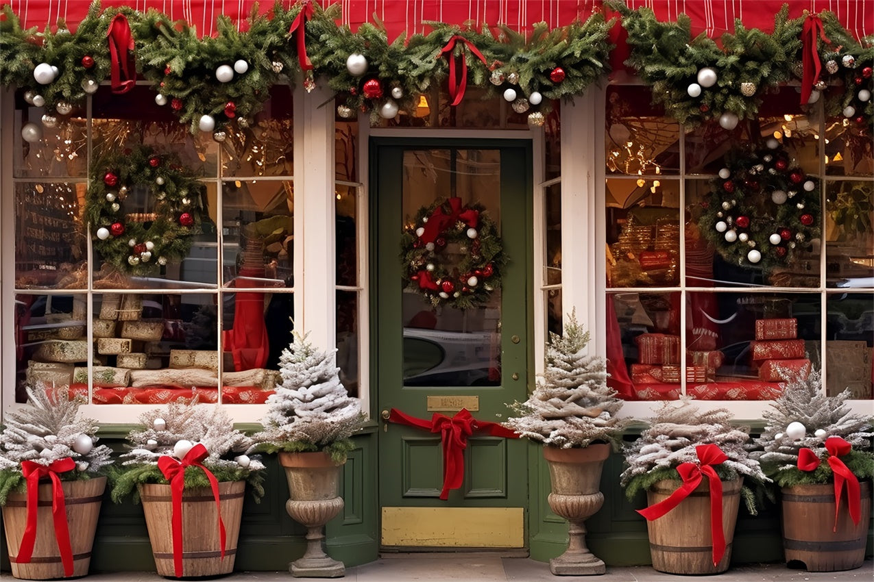 Weihnachten Festliche Straße Shop Hintergrund BRP8-90