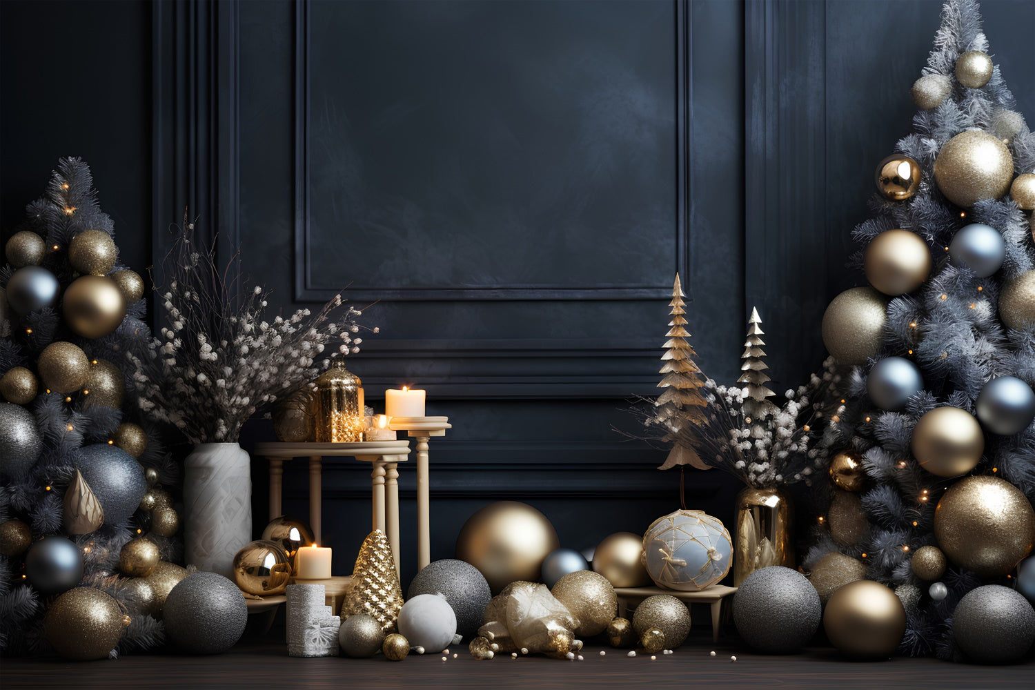 Weihnachten Gold und Silber Glamour Hintergrund BRP8-92