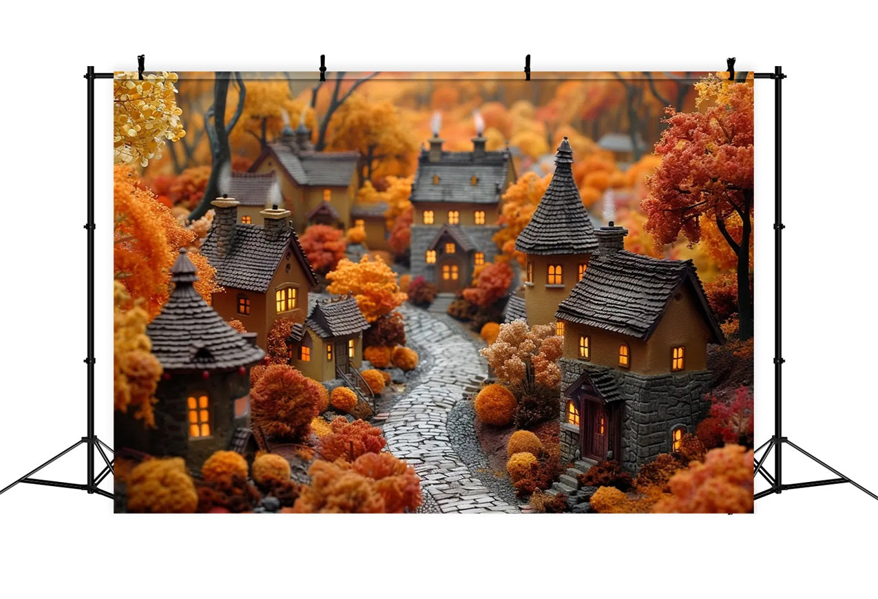 Golden Leaves Cottages Herbstdorf Hintergrund BRP9-152