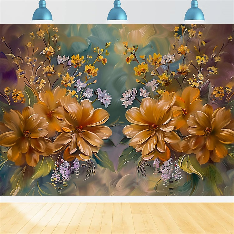 Herbstblumen blühen Herbst Kunst Design Hintergrund BRP9-161