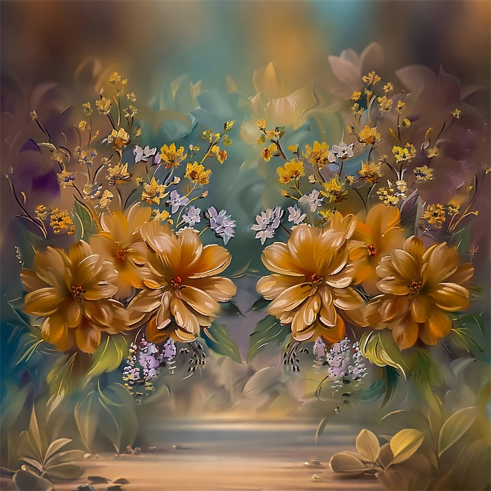 Herbstblumen blühen Herbst Kunst Design Hintergrund BRP9-161