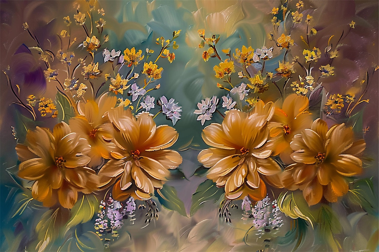 Herbstblumen blühen Herbst Kunst Design Hintergrund BRP9-161