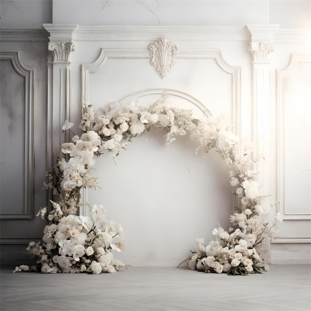 Boho Romantische Weiße Blume Bogen Dekoration Backdrop BRP9-270