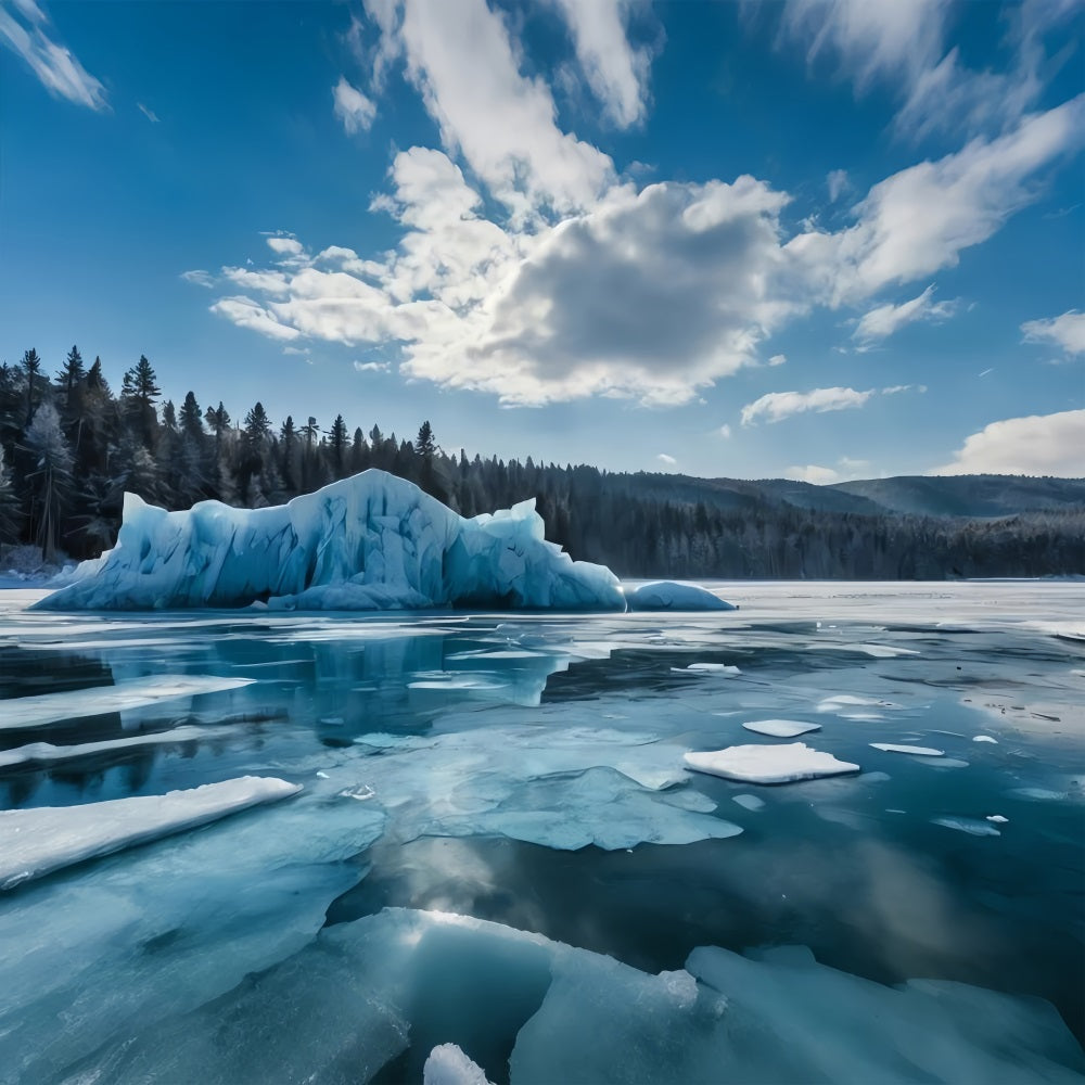 Eisige Winterlandschaft Kristallgewässer Hintergrund BRP9-355