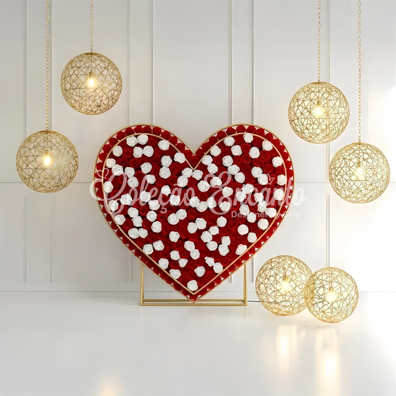 Ideen für Valentinstag-Hintergründe Rosenherz-Rahmenlichter Einfacher Valentinstag-Hintergrund Von Magali