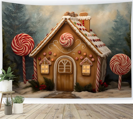 Professionelle Weihnachts-Hintergrundbilder Süßer Ingwer Landhaus Hintergrund CEM5-46