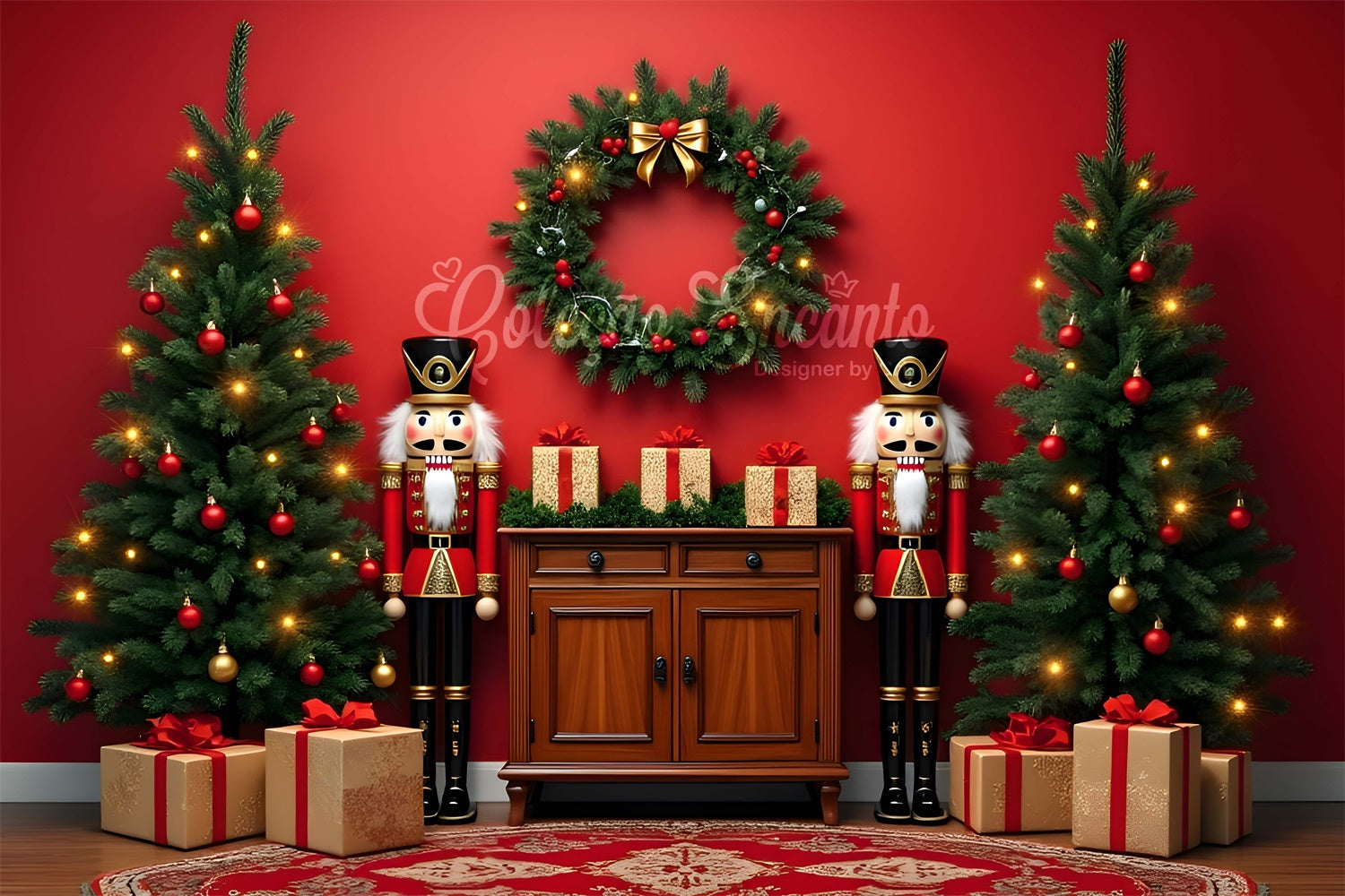 Xmas Backdrop Nussknacker Girlande Display Backdrop CEM5-66