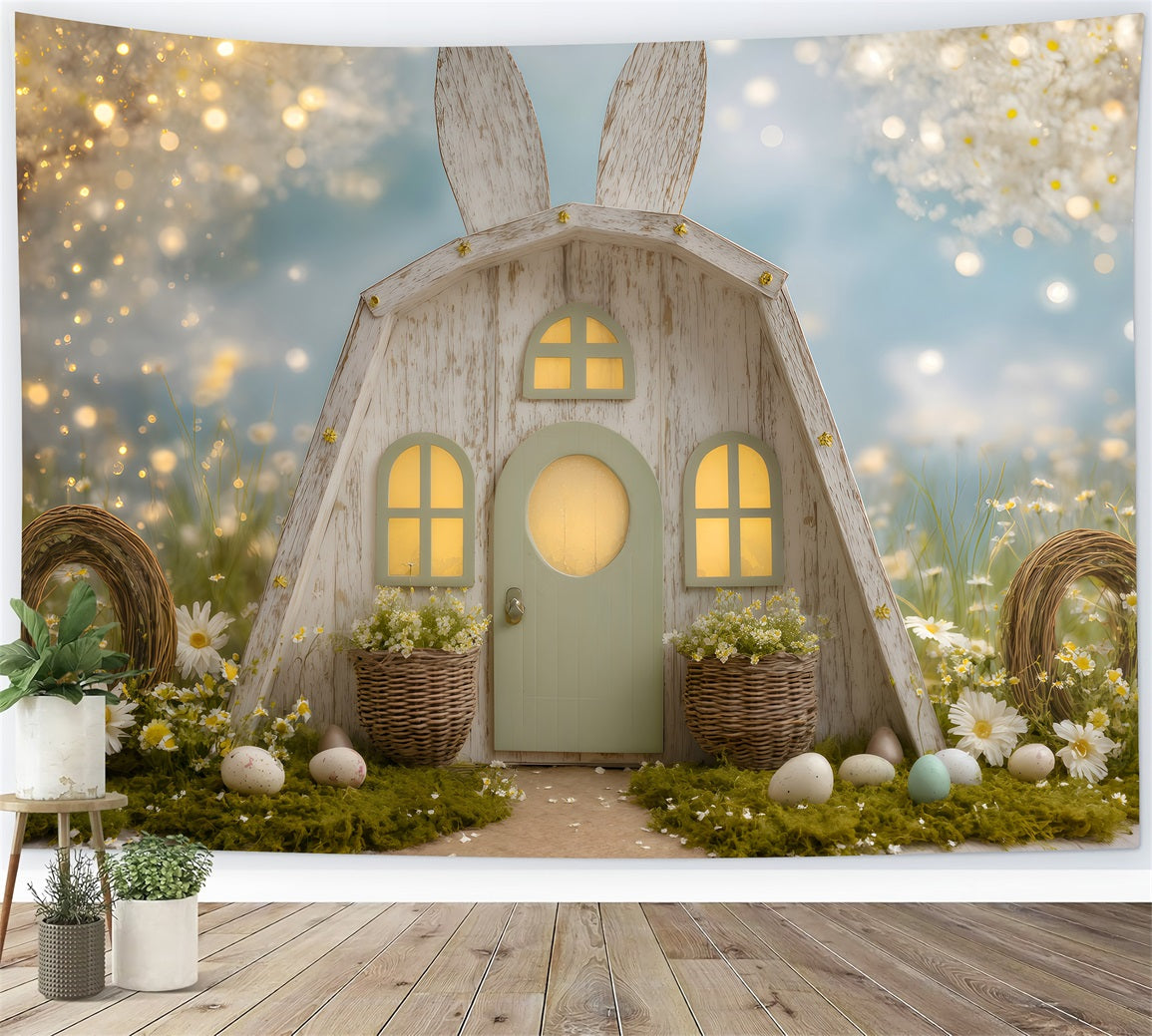 Ostern Gänseblümchen Hintergrund Ohren Tür Zweigkränze Ostern Hintergrund Fotos von Magali