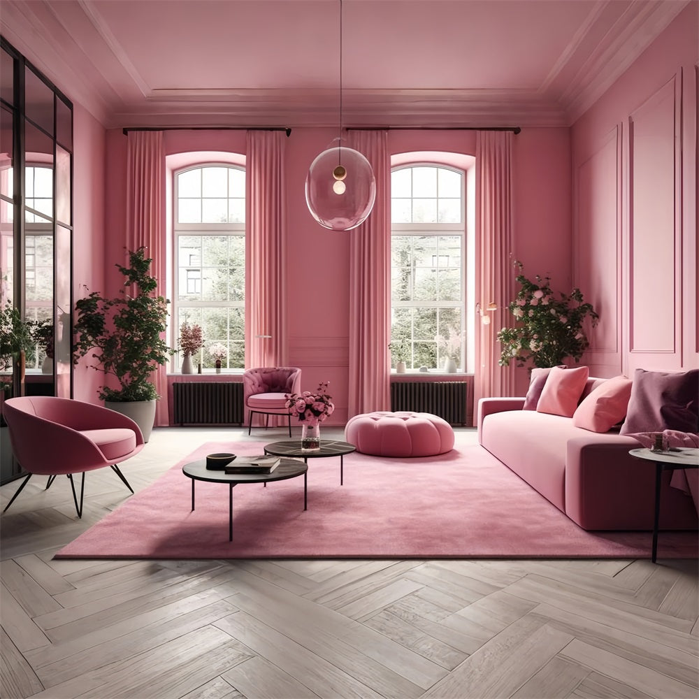 Rosa Mädchen Thematischer Hintergrund Soft Pink Lounge Hintergrund CJJ2-88