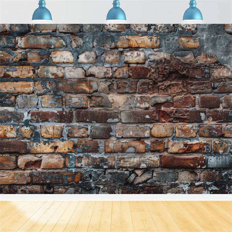 Backstein Backdrops Gealtert Rustikal Distressed Backstein Hintergrund CJJ3-36