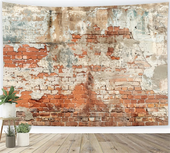Backsteinmauer Backdrops Gealterte abblätternde Backstein Textur Hintergrund CJJ3-38
