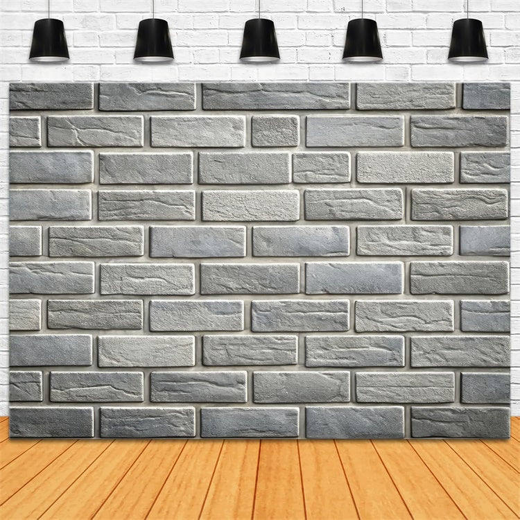 Graue Backsteinmauer Backdrop Texturierter grauer Stein Backdrop CJJ3-41