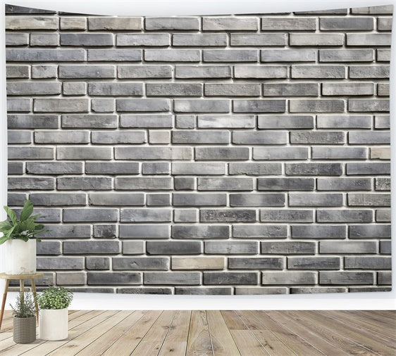 Graue Backsteinmauer Hintergrundkulisse Rustikale gealterte graue Backsteine Hintergrundkulisse CJJ3-42