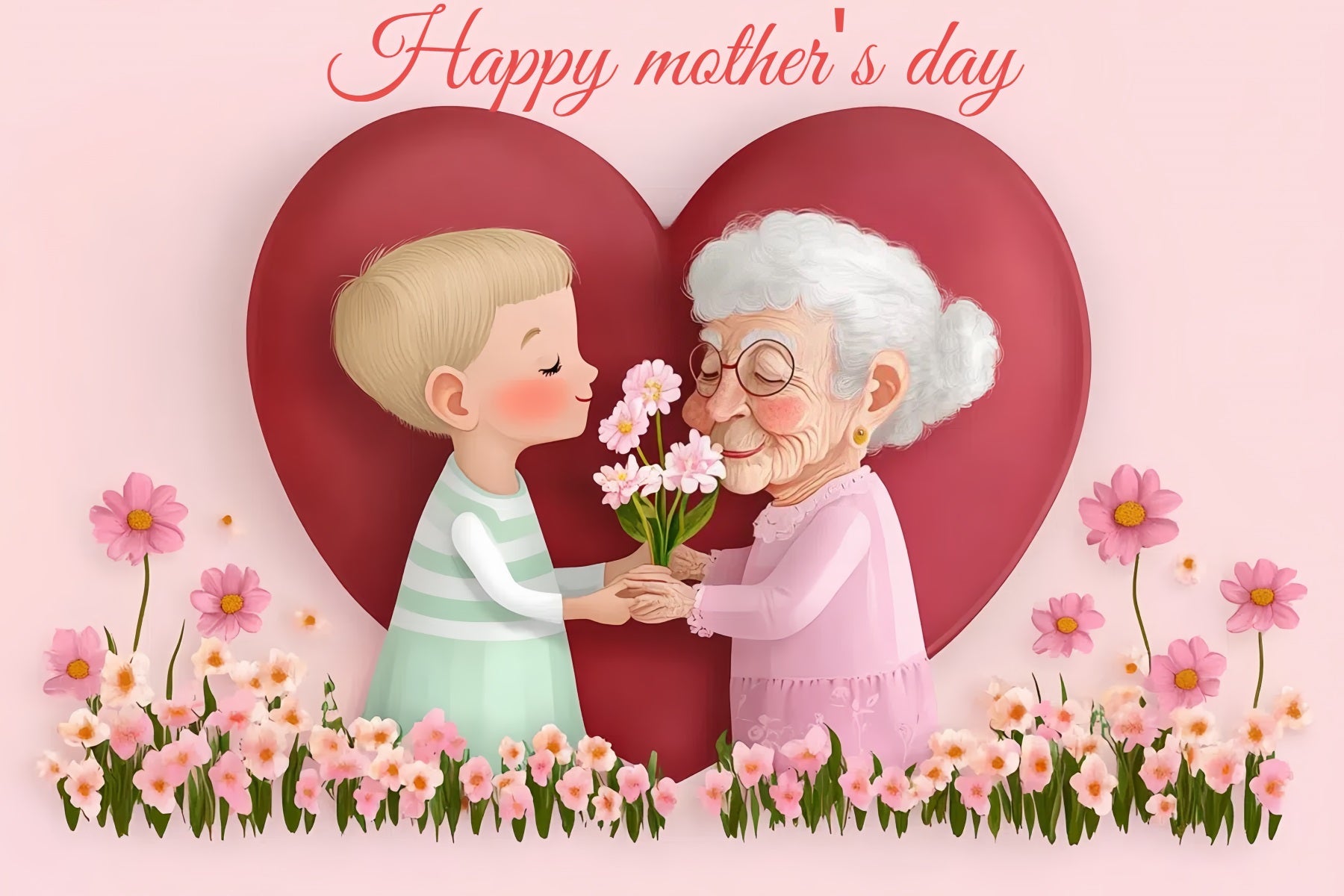 Backdrops für Muttertag Liebe Süßes Geschenk Individuelles Backdrop CSH-145