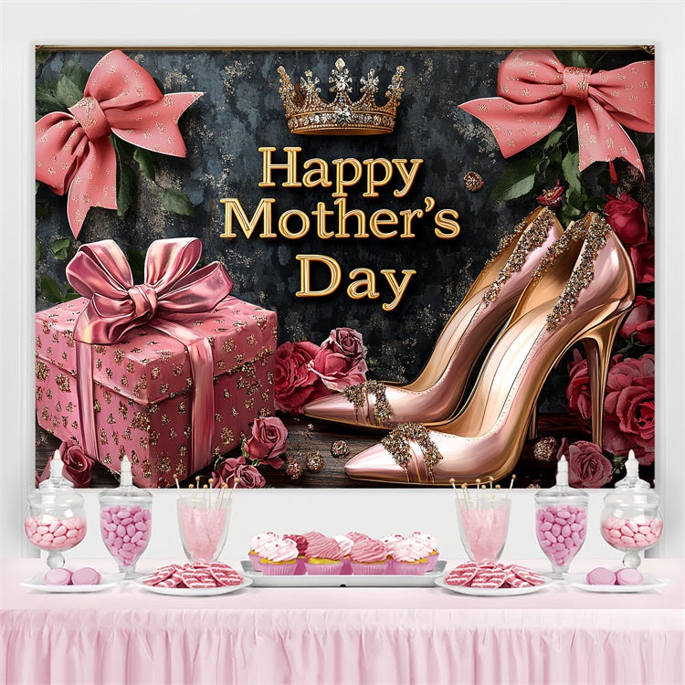 Muttertag Fotokulissen Krone Rosen Schuhe Personalisierte Kulisse CSH-147