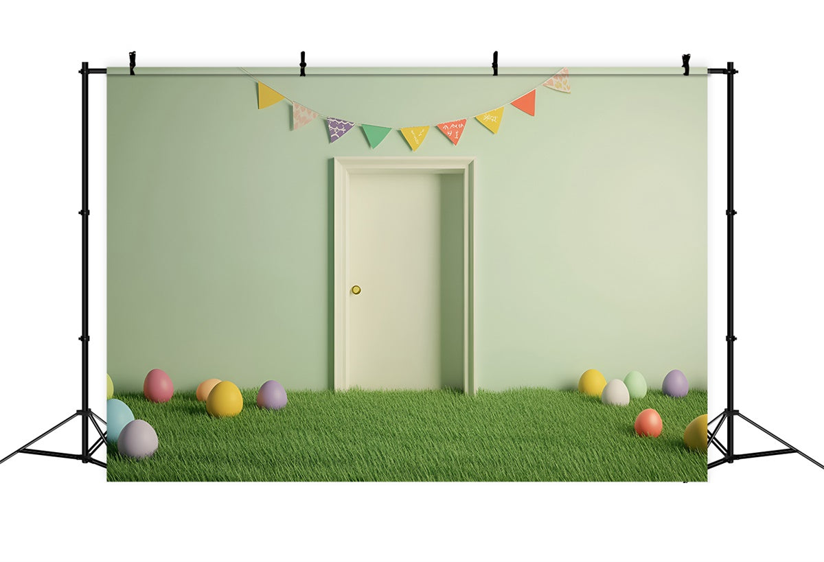 Ostern Bildhintergründe Frische Grüne Ostern Türhintergrund CSH2-101