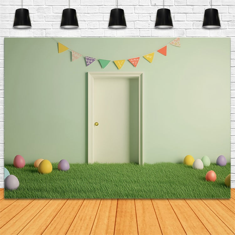 Ostern Bildhintergründe Frische Grüne Ostern Türhintergrund CSH2-101