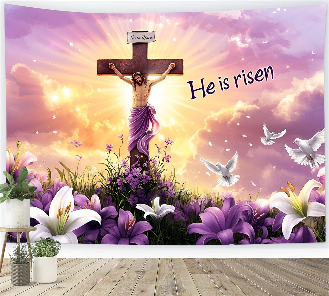 Ostern Backdrop Ideen Jesus Auferstehung Göttliches Licht Backdrop CSH2-112