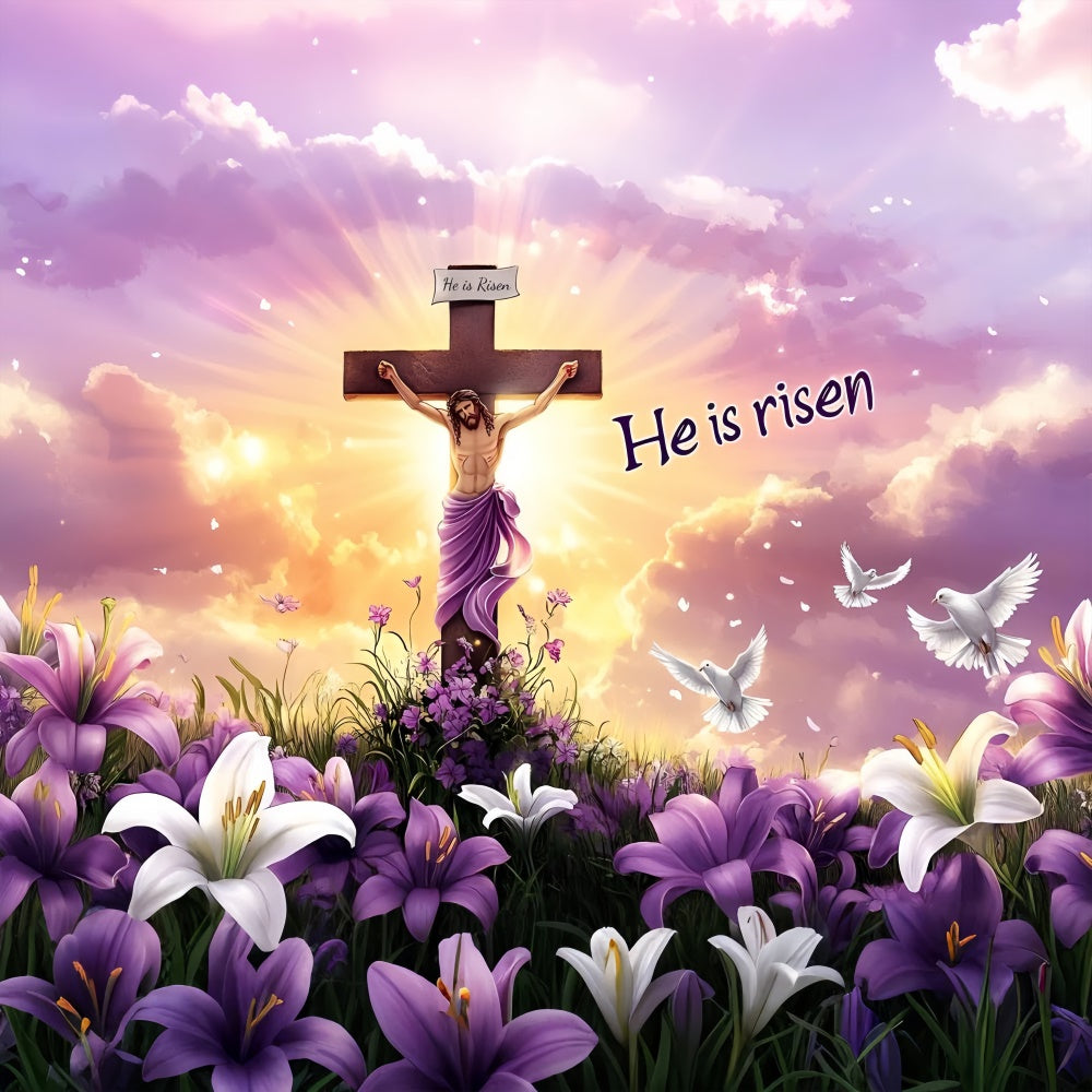 Ostern Backdrop Ideen Jesus Auferstehung Göttliches Licht Backdrop CSH2-112