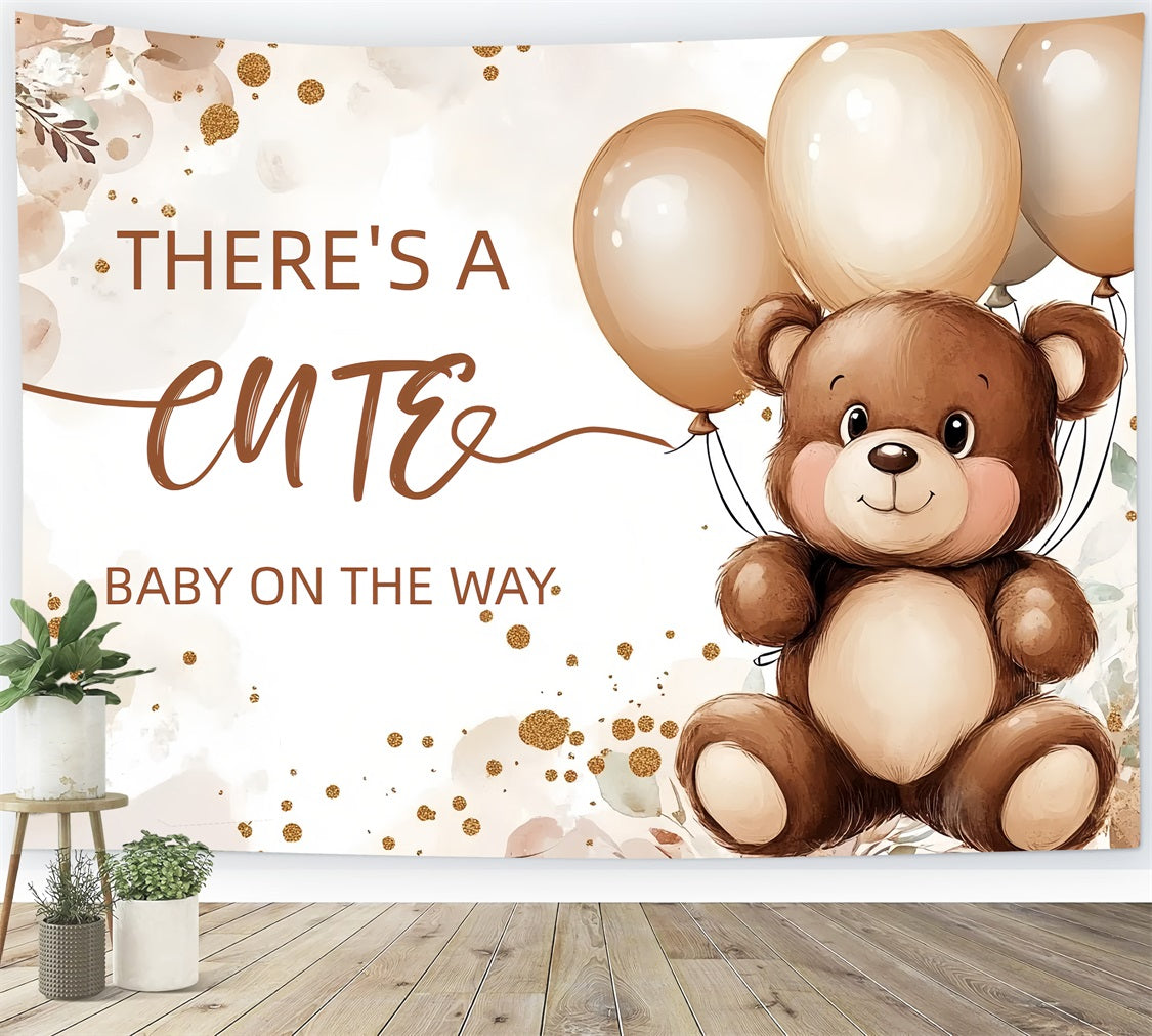 Teddybär Baby Dusche Backdrop Ballons Feier Hintergrund CSH2-134