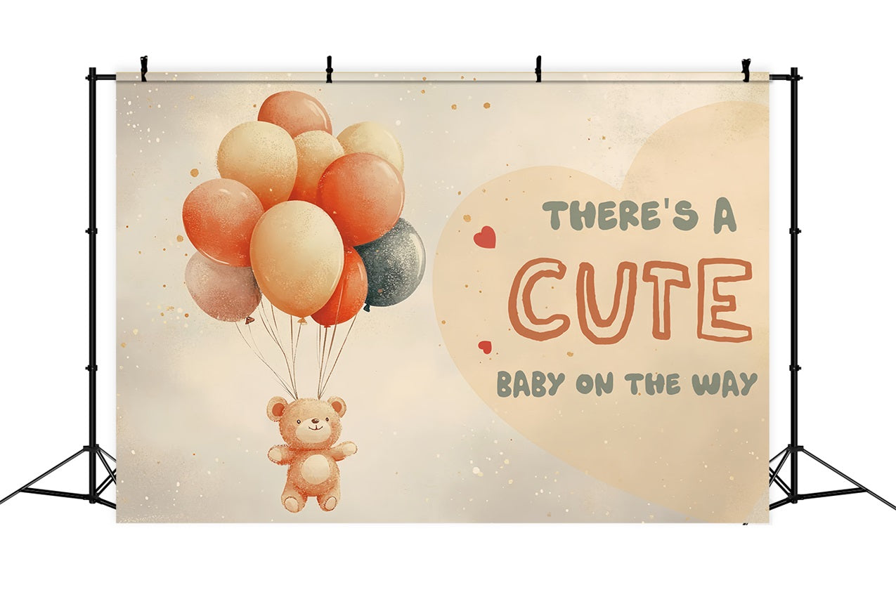 Baby Shower Backdrop mit Ballons Bear Floating Backdrop CSH2-135