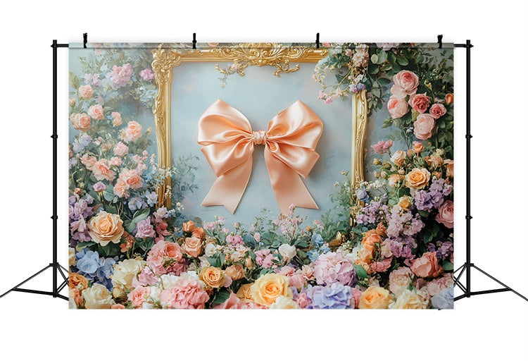 Blume Wand Hintergrund verträumt floralen Seide Bogen gerahmt Hintergrund CSH2-217