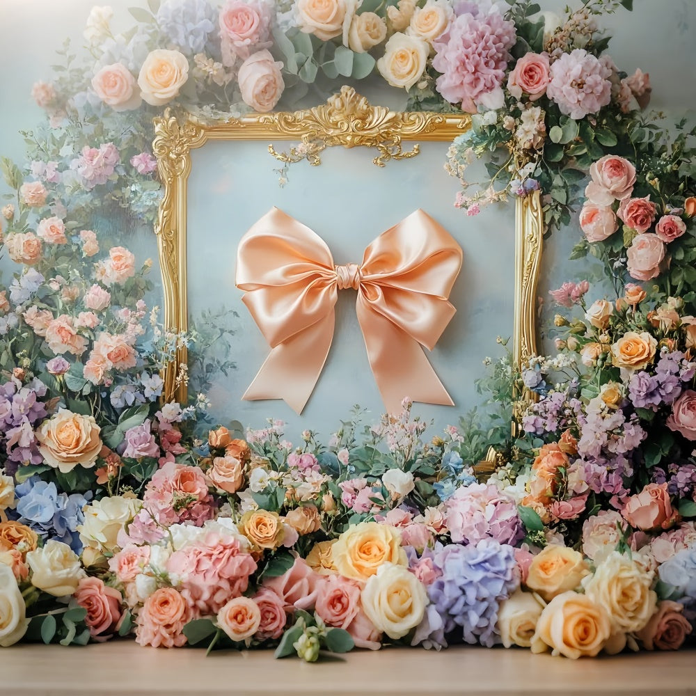 Blume Wand Hintergrund verträumt floralen Seide Bogen gerahmt Hintergrund CSH2-217