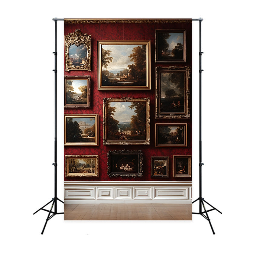 Rote Wand Backdrop Vintage Gerahmte Rote Wand Backdrop CSH2-247