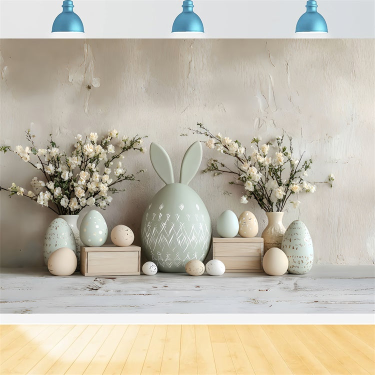 Ostern Fotohintergrund Elegant Floral Ei Dekorationen Hintergrund CSH2-52